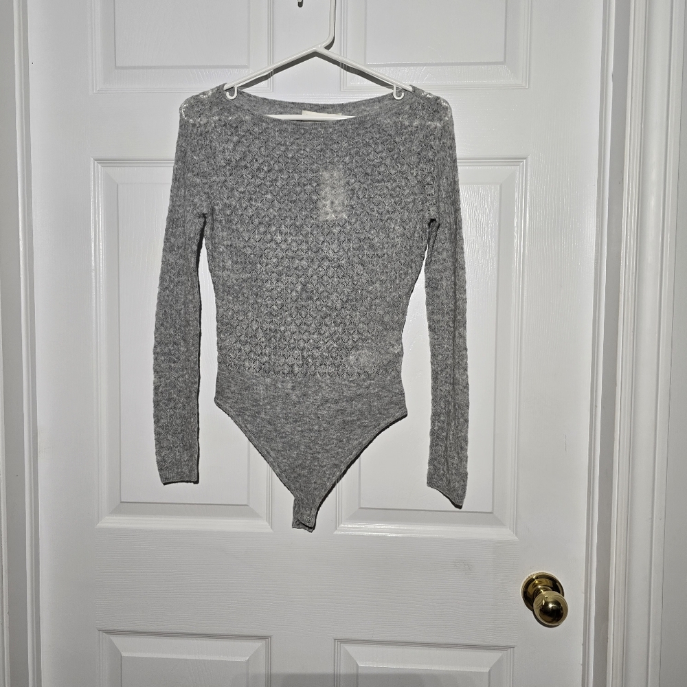ABERCROMBIE NWT merino Blend Pointelle Knit Bodysuit